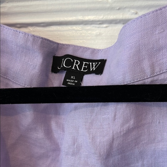 J. Crew Purple Puff Sleeve Blouse - Picture 2 of 3